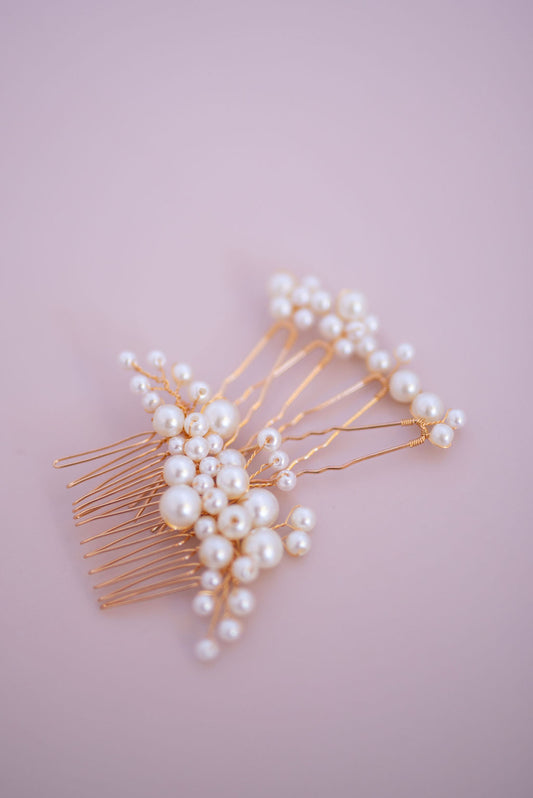 Chloe Pearl Hair Comb Set