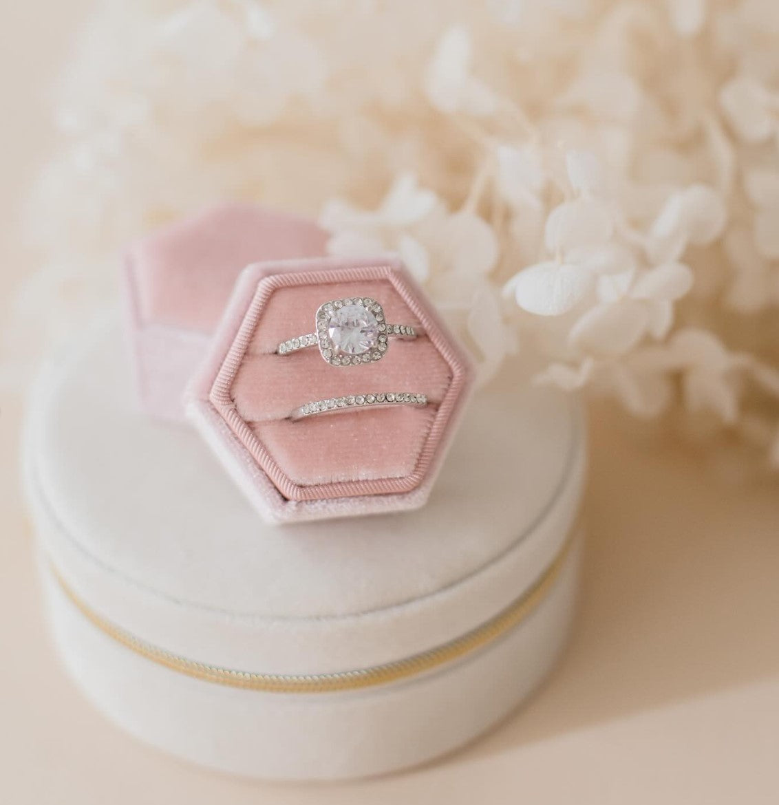 Velvet Ring Boxes Double