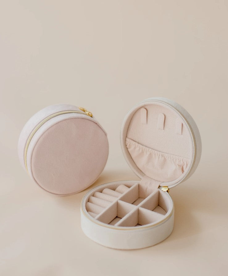 Velvet Round Jewellery Box