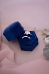 Velvet Ring Boxes - Deep Blue